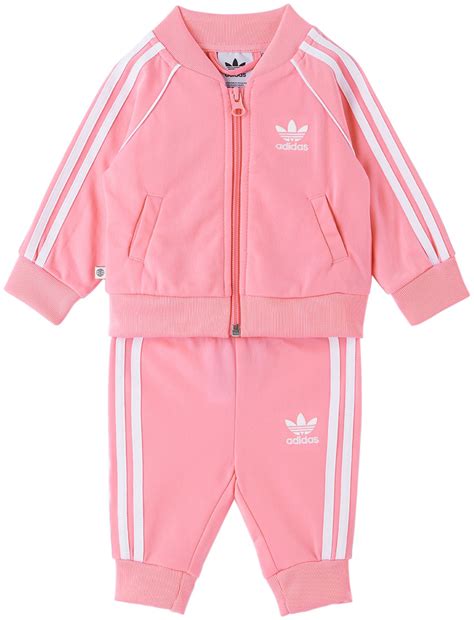 baby pink Adidas tracksuit